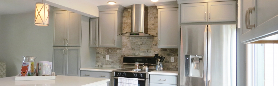 Remodeled kitchen with island oven